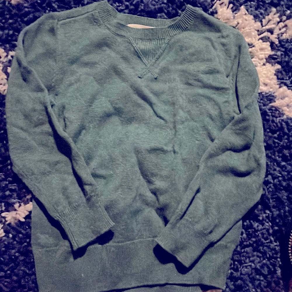 J crew size 3t sweater crew neck hunter green